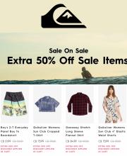 Sport offers in Montreal | Extra 50% Off Sale Items in Quiksilver | 2023-03-04 - 2023-04-04