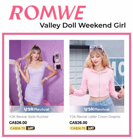 Romwe catalogue | Valley Doll Weekend Girls - Deals | 2022-05-25 - 2022-07-04