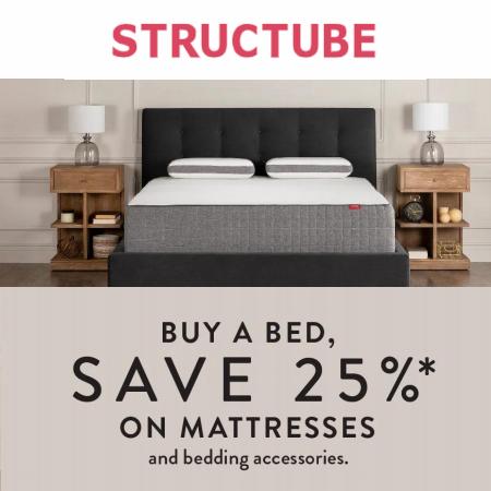 Structube catalogue | Buy a Bed Save 25% on Mattresses | 2022-06-28 - 2022-07-08