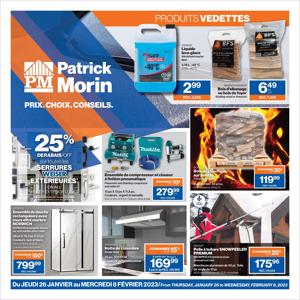 Home & Furniture offers in Montreal | Two-Week Flyer in Patrick Morin | 2023-01-26 - 2023-02-08