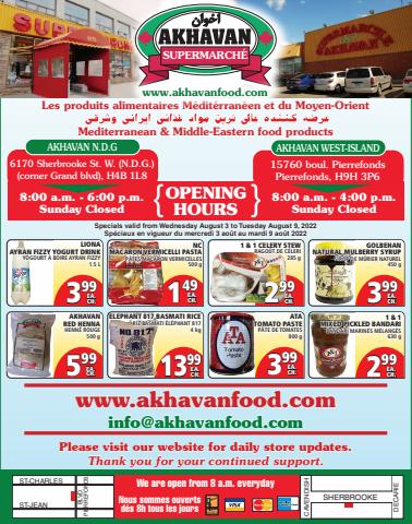 Akhavan catalogue | Weekly Flyer  | 2022-08-03 - 2022-08-09