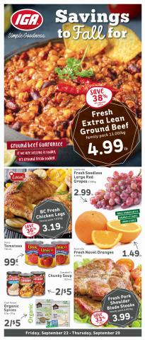 Market Place IGA catalogue in Alert Bay | Market Place IGA weekly flyer | 2022-09-23 - 2022-09-29