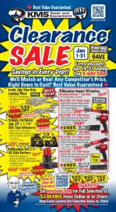 Offer on page 28 of the Clearance Sale catalog of KMS Tools