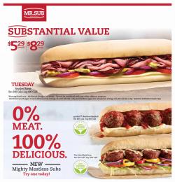 Restaurants deals in the Mr Sub catalogue ( 19 days left)