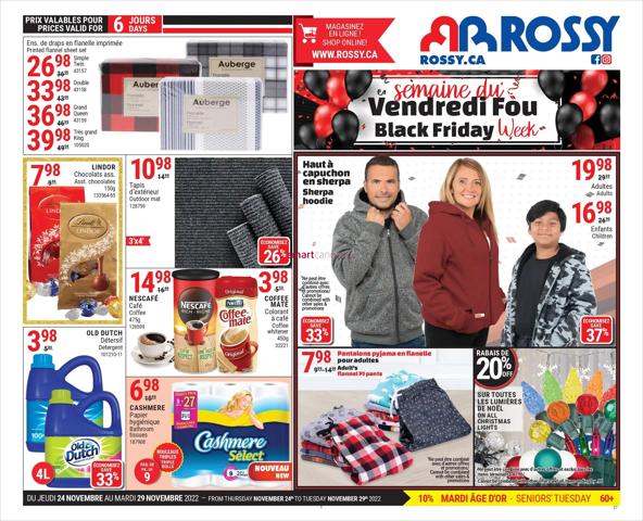 Clothing, Shoes & Accessories offers in Gatineau | Rossy weeky flyer in Rossy | 2022-11-24 - 2022-11-29
