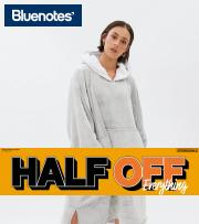 Offer on page 5 of the Bluenotes Half Off Everything catalog of Bluenotes