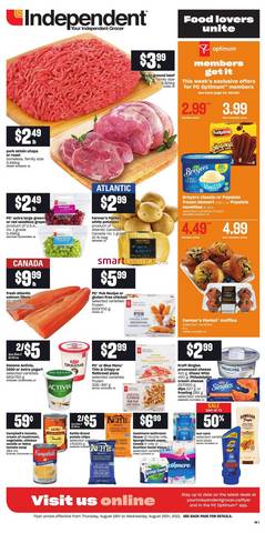 Independent Grocer catalogue in Oshawa | Independent Grocer weeky flyer | 2021-08-19 - 2021-08-25