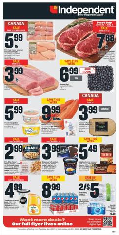 Independent Grocer catalogue in Gatineau | Independent Grocer weeky flyer | 2022-06-30 - 2022-07-06