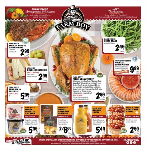 Grocery offers in Toronto | Farm Boy weekly flyer in Farm Boy | 2022-10-06 - 2022-10-09