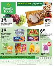Offer on page 1 of the Family Foods weekly flyer catalog of Family Foods