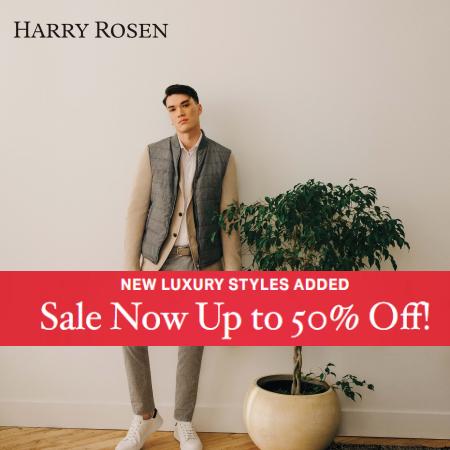 Luxury Brands offers in Hamilton | Sale Now Up to 50% Off in Harry Rosen | 2022-07-02 - 2022-07-22