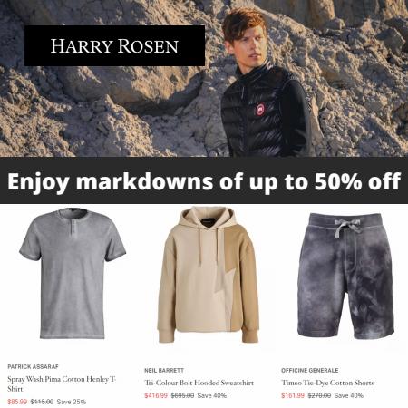 Harry Rosen catalogue | Enjoy markdowns of up to 50% off | 2022-10-21 - 2022-12-01