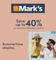 Mark's catalogue | Save up to 40% on Summer Clothing + Jackets | 2023-06-05 - 2023-06-15