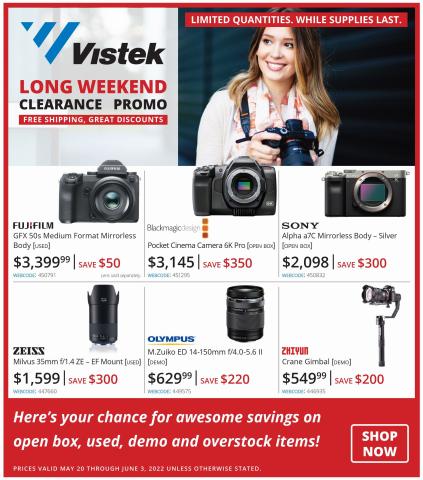 Vistek catalogue | Vistek Long Weekend Clearance Promo Flyer | 2022-05-27 - 2022-06-03