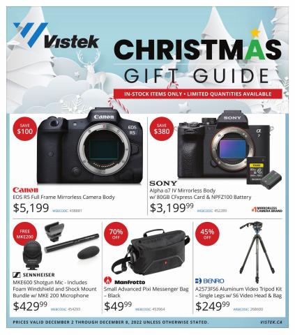 Vistek catalogue | Weekly Flyer | 2022-12-02 - 2022-12-08