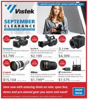Vistek catalogue | Vistek September Clearance | 2023-09-16 - 2023-09-29