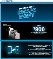 Electronics offers in Montreal | March Break Escape Event in Wirelesswave | 2023-02-17 - 2023-04-03