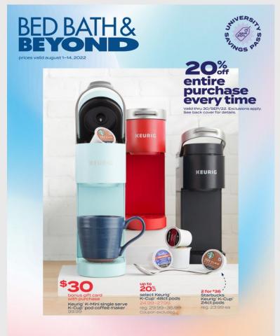 Home & Furniture offers in Ottawa | Weekly Flyer in Bed Bath & Beyond | 2022-08-01 - 2022-08-14
