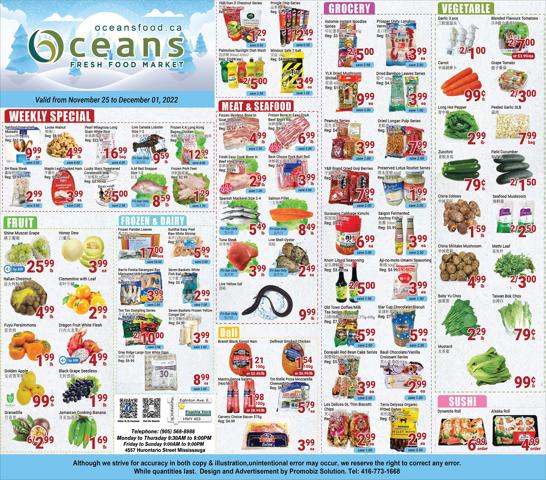 Oceans Fresh Food Market catalogue | Weekly special Oceans Fresh Food Market | 2022-11-25 - 2022-12-01