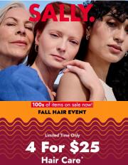 Offer on page 5 of the Sally 4 For $25 Hair Care catalog of Sally Beauty