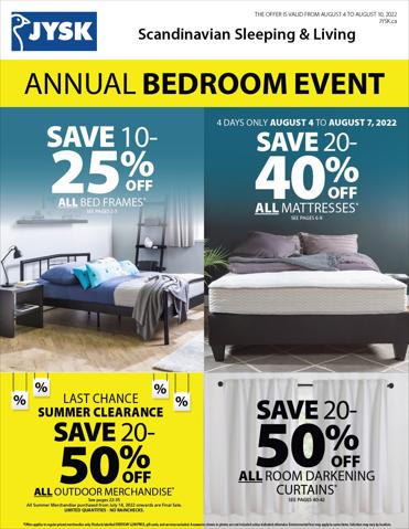Home & Furniture offers in Ottawa | This week's offer Flyer in JYSK | 2022-08-04 - 2022-08-10