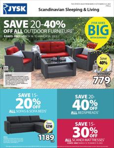 JYSK catalogue in Gatineau | This week's offer Flyer | 2023-03-16 - 2023-03-22