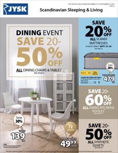 Home & Furniture offers in Gatineau | This week's offer Flyer in JYSK | 2023-09-21 - 2023-09-27