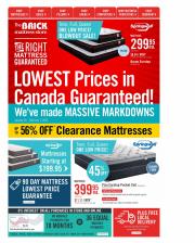 Offer on page 14 of the Brick Mattress Store catalog of The Brick