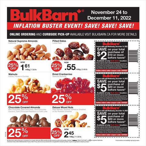 Grocery offers | Bulk Barn Weekly ad in Bulk Barn | 2022-11-24 - 2022-12-11