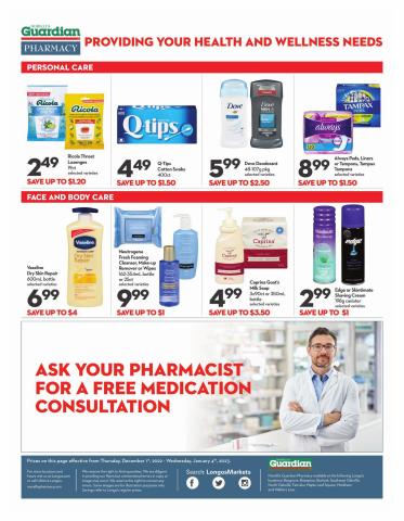 Longo's catalogue in Kitchener | Pharmacy Flyer | 2022-12-01 - 2023-01-04