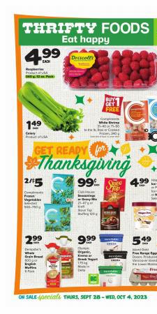 Thrifty Foods catalogue in Vancouver | Weekly Flyer | 2023-09-28 - 2023-10-04