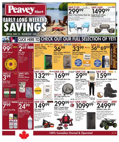 Peavey Mart catalogue in Moose Jaw | Weekly Flyer | 2022-06-24 - 2022-06-30