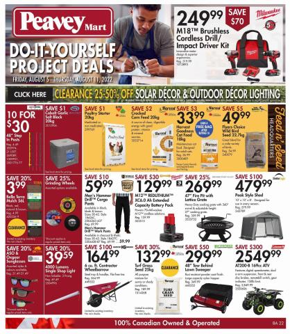 Peavey Mart catalogue | Weekly Flyer | 2022-08-05 - 2022-08-11