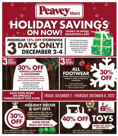 Peavey Mart catalogue | Weekly Flyer | 2022-12-02 - 2022-12-08