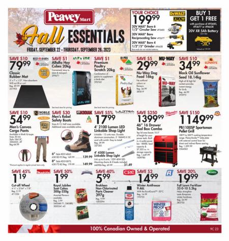 Peavey Mart catalogue in Kitchener | Peavy Mart Fall Essentials | 2023-09-22 - 2023-09-28