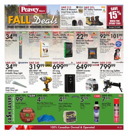 Peavey Mart catalogue in Edmonton | Peavy Mart Fall Deals | 2023-09-29 - 2023-10-04