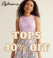 Clothing, Shoes & Accessories offers in Montreal | Tops 40% Off in Reitmans | 2023-05-19 - 2023-06-03