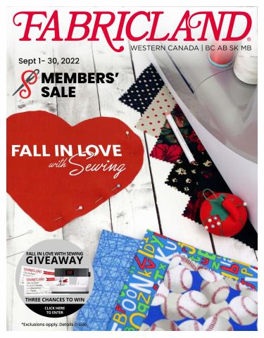 Fabricland catalogue in Quesnel | West Flyer | 2022-09-01 - 2022-09-30
