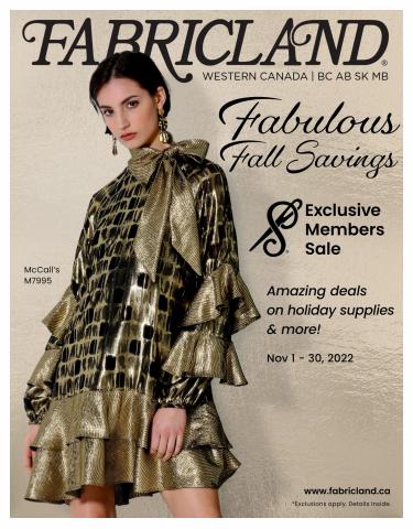 Fabricland catalogue in Vancouver | West Flyer | 2022-11-01 - 2022-11-30