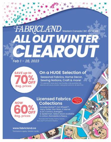 Fabricland catalogue in Calgary | West Flyer | 2023-02-01 - 2023-02-28