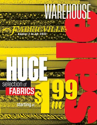 Fabricville catalogue in Vancouver | Monthly Flyer | 2022-08-01 - 2022-08-31