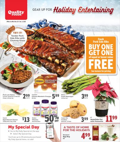 Offer on page 3 of the Weekly Specials catalog of Quality Foods
