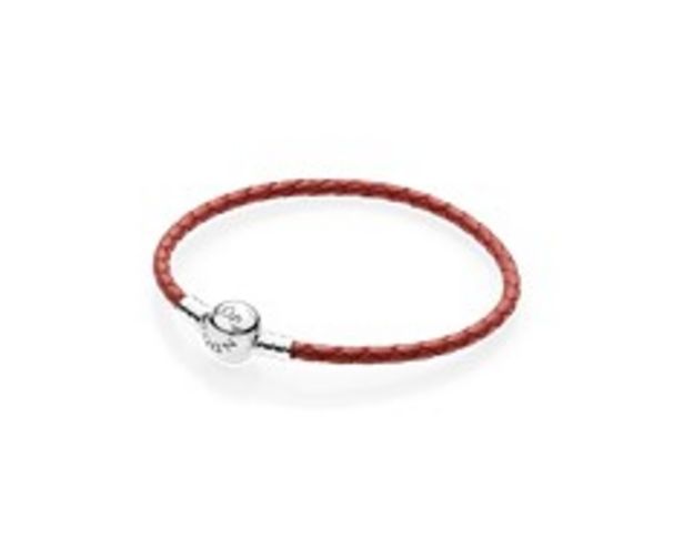 Red Braided Leather Charm Bracelet - FINAL SALE discount at $50
