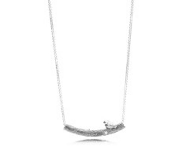 Limited Edition Spring Bird Curved Bar Necklace discount at $100