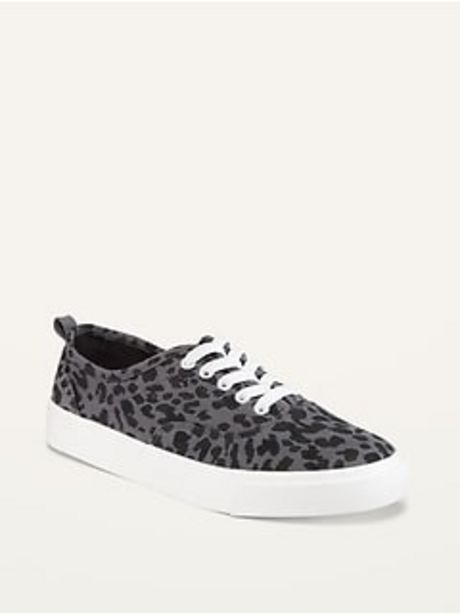 Jersey-Knit Leopard-Print Gender-Neutral Elastic-Lace Sneakers for Kids discount at $16.97