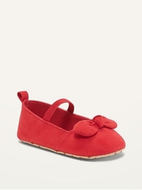 Faux-Suede Bow-Tie Ballet Flats for Baby discount at $7.97