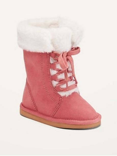 Faux-Suede Lace-Up Boots for Toddler Girls discount at $25