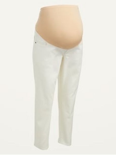 Maternity Full Panel O.G. Straight White Jeans discount at $26.97