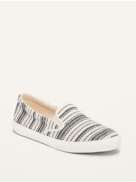 Striped Slip-On Sneakers for Women discount at $10.97