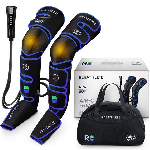 Reathlete Leg Massager, Air Compression for Circulation Calf Feet Thigh Massage, Muscle Pain Relief, Sequential Boots Device with Handheld Controller with Knee Heat Function discount at $174.99